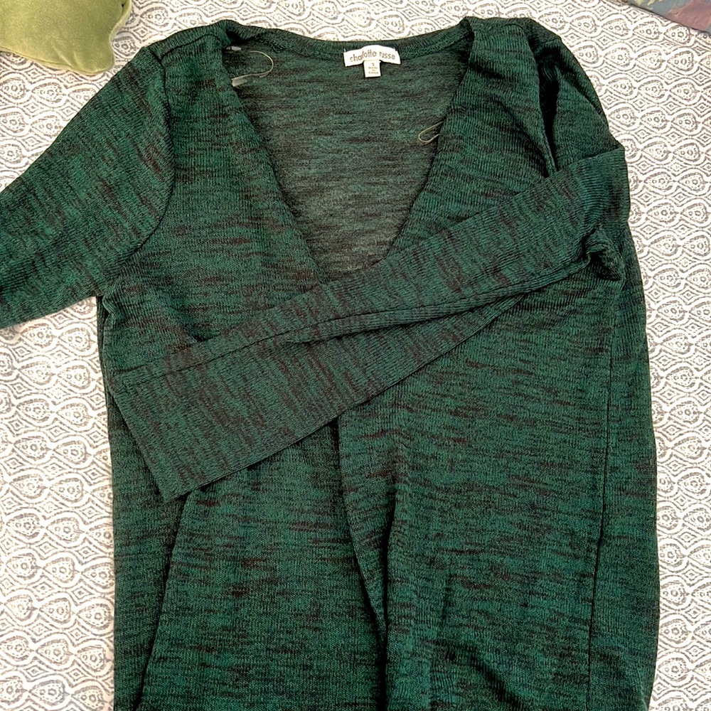 Dark green cardigan